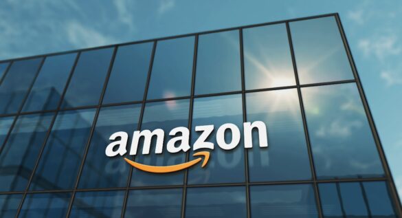 Amazon office return: Photo shows an Amazon office building.