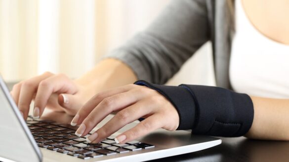 Hand injury computer worker