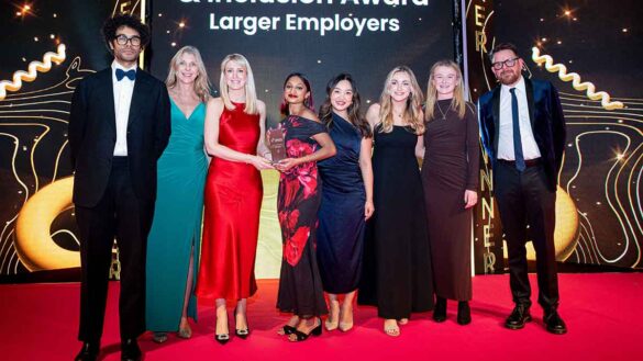 Sanofi's team collect the EDI prize for larger employers at the Personnel Today Awards 2024