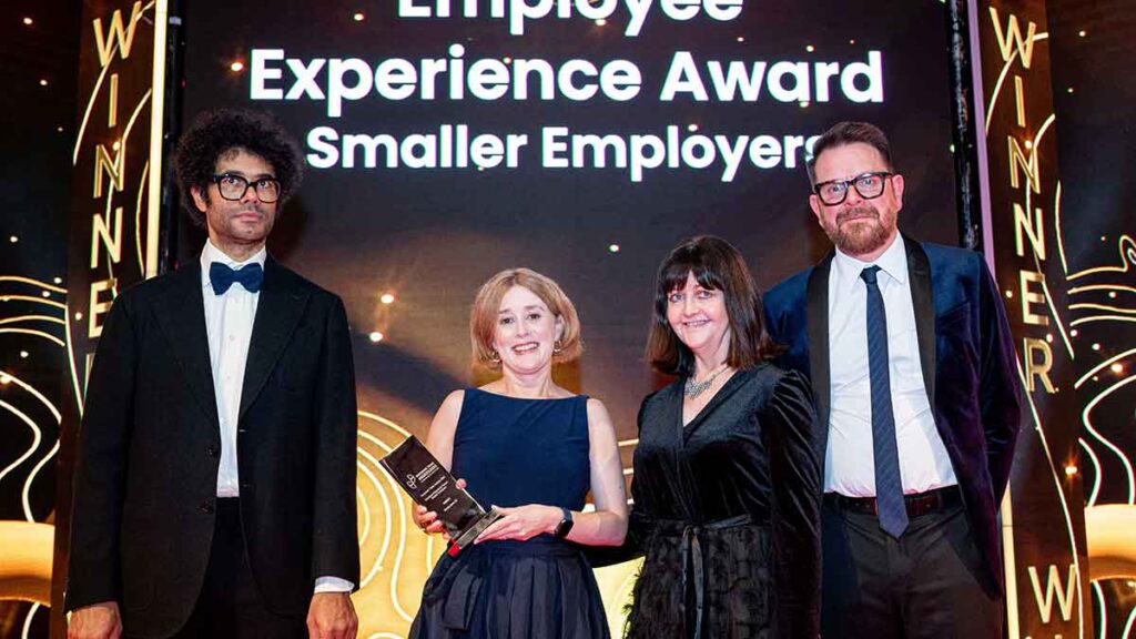 Danske Bank UK collect their Employee Experience Award at the 2024 Personnel Today Awards