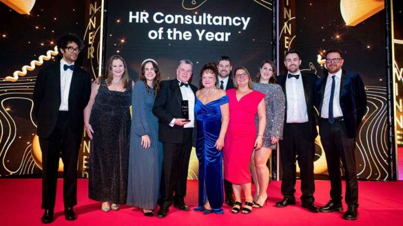The team from Vero HR collect their HR Consultancy of the Year trophy at the 2024 Personnel Today Awards