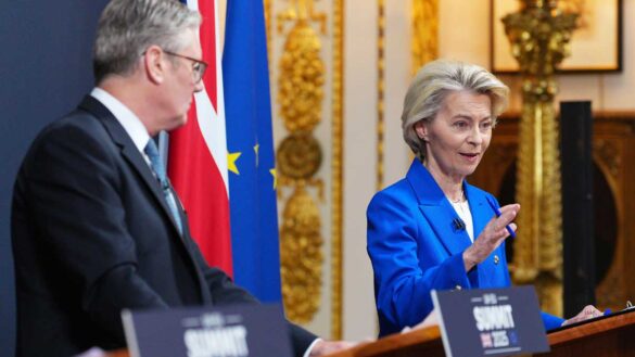 UK-EU Youth Experience Scheme. Photo shows Kier Starmer and Ursula von der Leyen, EC president.
