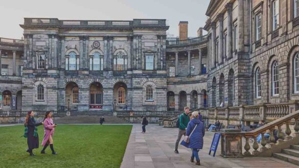 Edinburgh University strike. Photo shows the University of Edinburgh`s Old College.