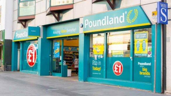 Poundland jobs at risk. Photo shows a Poundland store in Leicester.