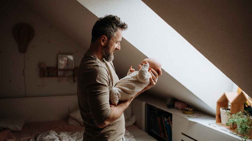 father and baby