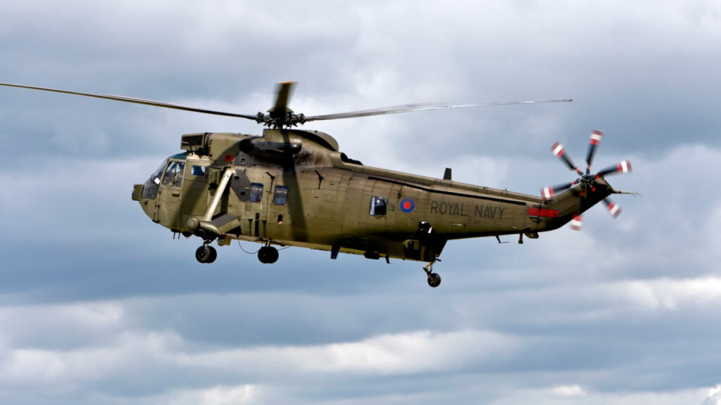 A Sea King helicopter