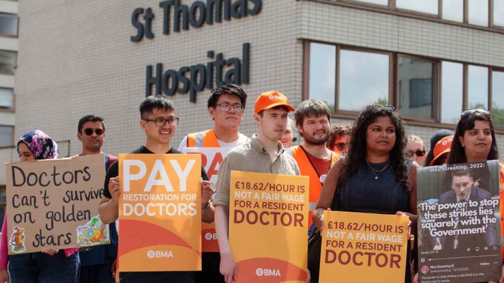 Resident doctor specialty training: BMA members on the picket line