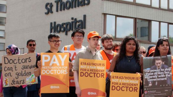 Resident doctor specialty training: BMA members on the picket line