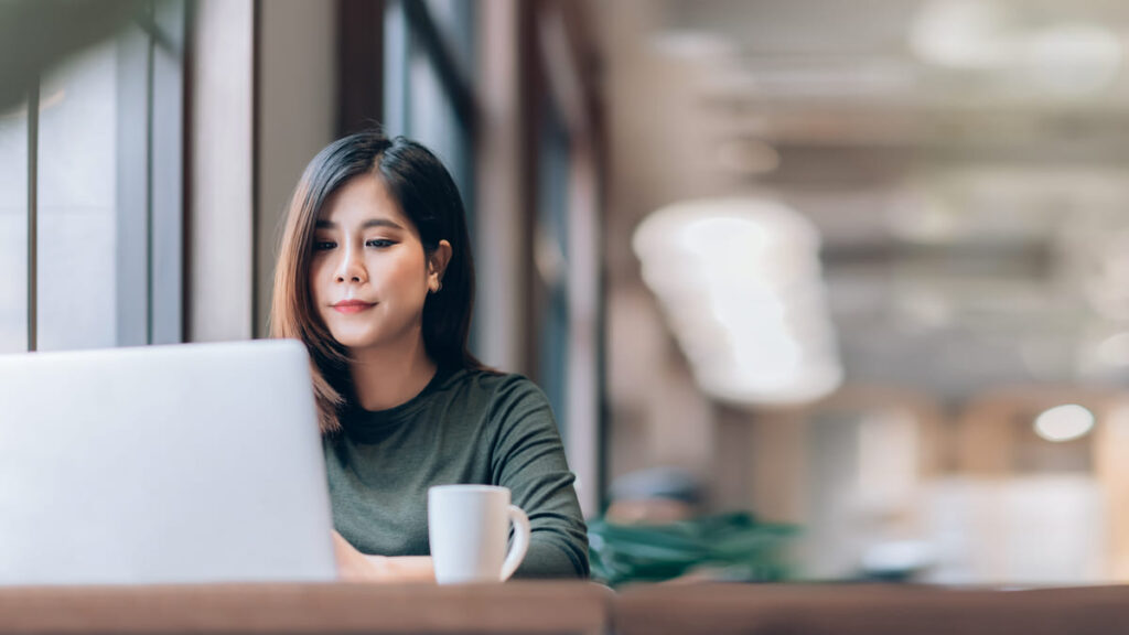 Woman in office