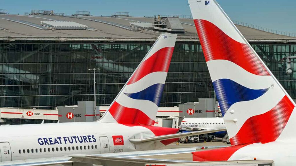 BA disability discrimination. Photo shows BA aircraft at Heathrow.