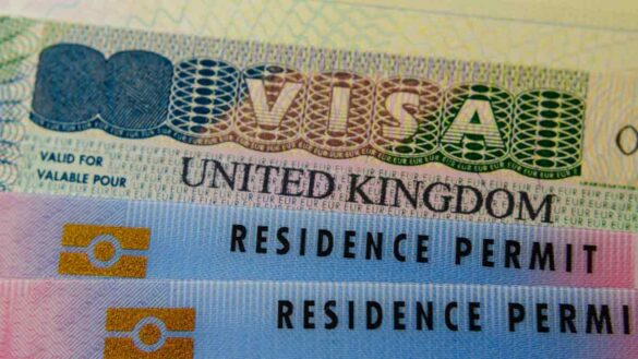 Immigration caseloads July 2025: Photo shows a UK visa.