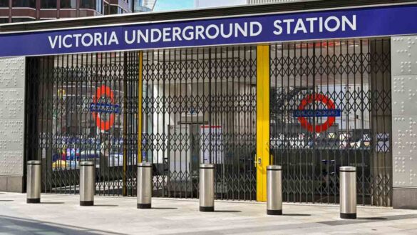 Tube strike: Photo shows a closed London Undergound station