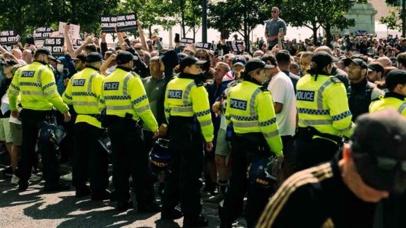 Police uniforms: Riot police in Liverpool