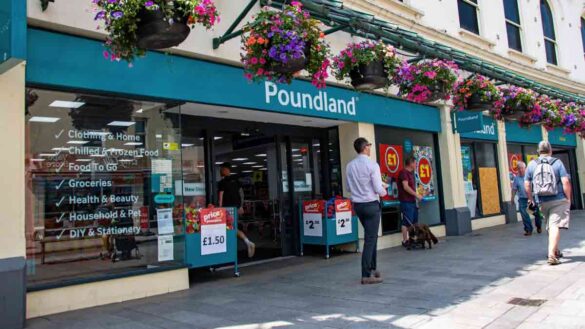 Poundland restructure: Image shows a Poundland in Torquay.