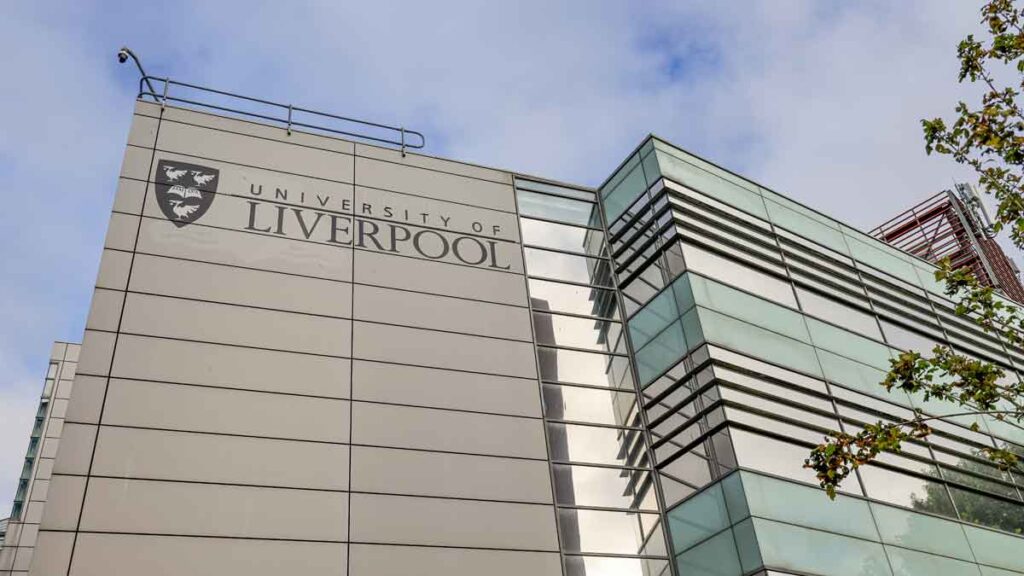 A University of Liverpool building where staff have halted strikes over hybrid working.