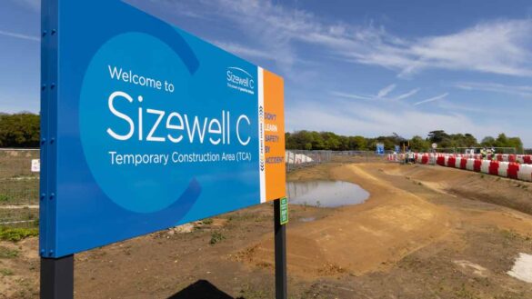 Nuclear jobs: Photo shows Sizewell C construction site.