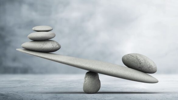 Social mobility imbalance stone balance