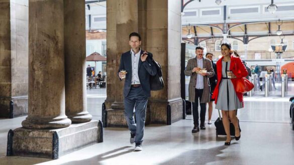 Commuters train station Newcastle